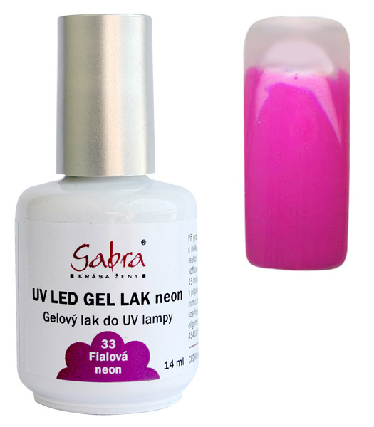 UV gel lak GABRA 33 fialová neon 14 ml | NEHTOVÁ MODELÁŽ - Gel laky UV gel lak GABRA 33 fialová neon 14 ml | NEHTOVÁ MODELÁŽ - Gel laky